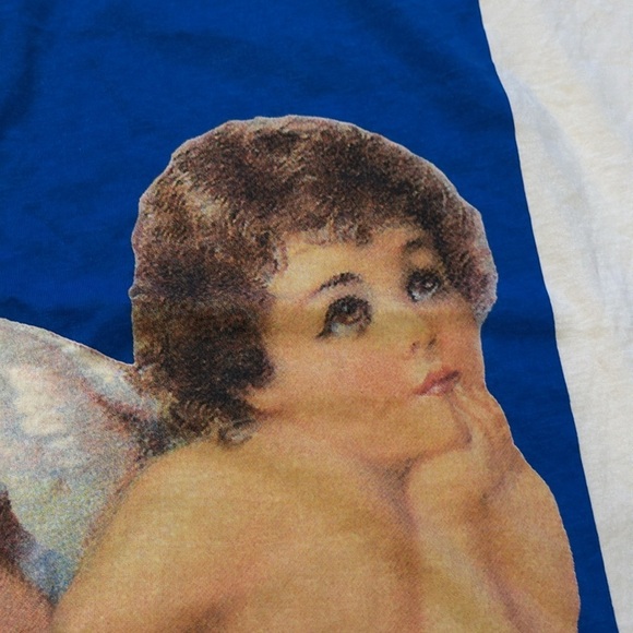 ZARA women short sleeve graphic tshirt with angels size medium - Picture 5 of 12